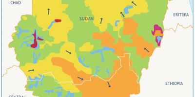 Zemljevid Sudan bazena 