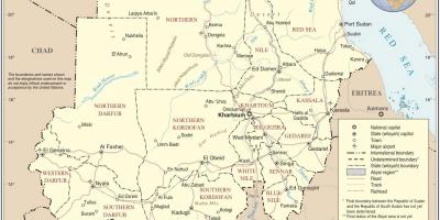 Zemljevid Sudan članice